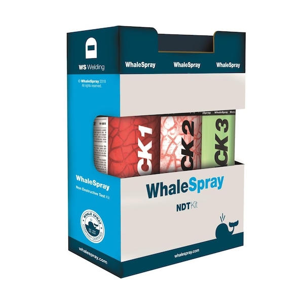Whale Spray KIT-NDT4 Crack 1-2-3 NDT Penetrating Liquids Test Kit, 4PK KIT-NDT447 - main